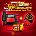 Spotnails Maestri ME-606/4 Professional Electronic Stapler + Free Spotnails Measure tape