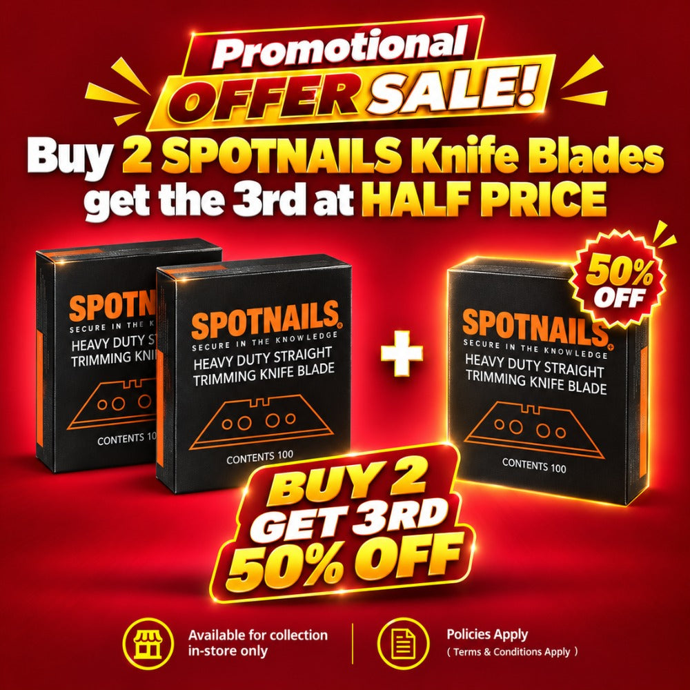Spotnails Heavy Duty Straight Knife Blades -Pack of 100 + Buy 2  get 3rd half price