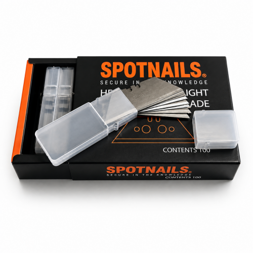 Spotnails Heavy Duty Straight Knife Blades -Pack of 100 + Buy 2  get 3rd half price